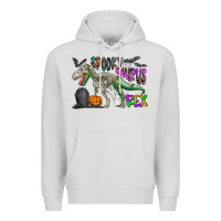 Dove Grey spooky saurus rex Premium Hoodie - CowhideDigitalArt