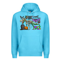 Ocean Blue spooky saurus rex Premium Hoodie - CowhideDigitalArt