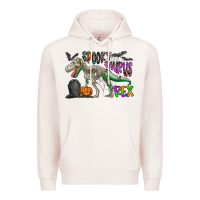 Pale Pink spooky saurus rex Premium Hoodie - CowhideDigitalArt