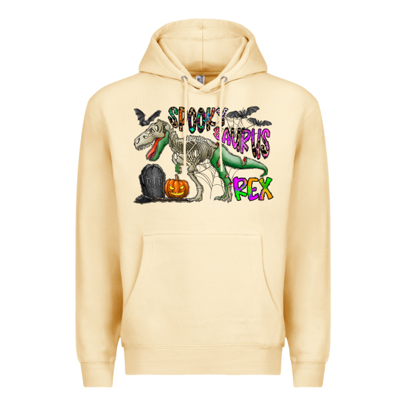 Spooky Saurus Rex Premium Hoodie by CowhideDigitalArt | Teevron