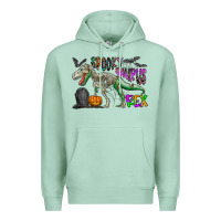 Seafoam spooky saurus rex Premium Hoodie - CowhideDigitalArt