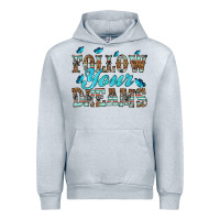 Heather Grey follow your dreams Urban Hoodie - HRA Design Shop