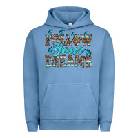Pigment Pebble Blue follow your dreams Urban Hoodie - HRA Design Shop