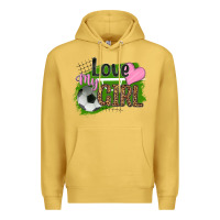 Antique Gold love my girl soccer Premium Hoodie - HRA Design Shop