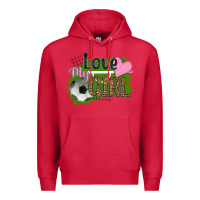 Cardinal love my girl soccer Premium Hoodie - HRA Design Shop