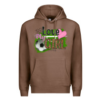 Chestnut love my girl soccer Premium Hoodie - HRA Design Shop