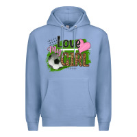 Colony Blue love my girl soccer Premium Hoodie - HRA Design Shop