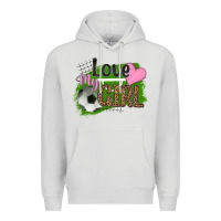 Dove Grey love my girl soccer Premium Hoodie - HRA Design Shop