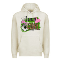 Oatmeal Heather love my girl soccer Premium Hoodie - HRA Design Shop