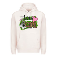 Pale Pink love my girl soccer Premium Hoodie - HRA Design Shop