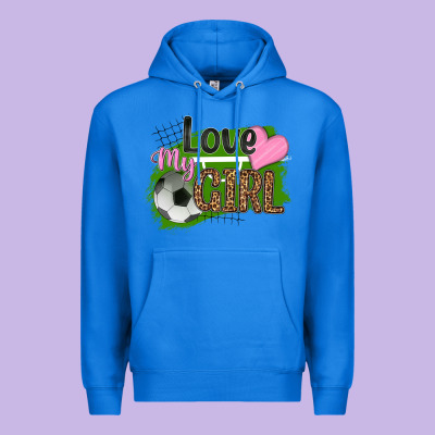 Love My Girl Soccer Premium Hoodie Designed By Hra Design Shop