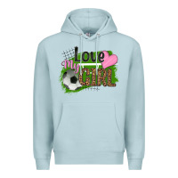 Blue Mist love my girl soccer Premium Hoodie - HRA Design Shop
