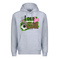 Heather Grey love my girl soccer Premium Hoodie - HRA Design Shop