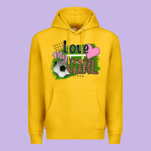 Love My Girl Soccer Premium Hoodie Designed By Hra Design Shop