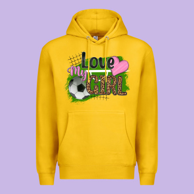 Love My Girl Soccer Premium Hoodie Designed By Hra Design Shop