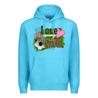 Ocean Blue love my girl soccer Premium Hoodie - HRA Design Shop
