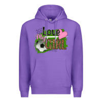 Purple love my girl soccer Premium Hoodie - HRA Design Shop