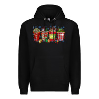 Black christmas drink Premium Hoodie - CowhideDigitalArt