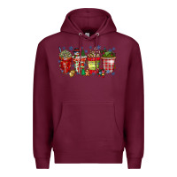 Burgundy christmas drink Premium Hoodie - CowhideDigitalArt