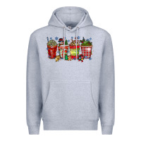 Heather Grey christmas drink Premium Hoodie - CowhideDigitalArt