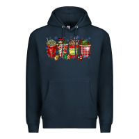 Navy christmas drink Premium Hoodie - CowhideDigitalArt