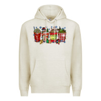Oatmeal Heather christmas drink Premium Hoodie - CowhideDigitalArt