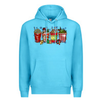 Ocean Blue christmas drink Premium Hoodie - CowhideDigitalArt