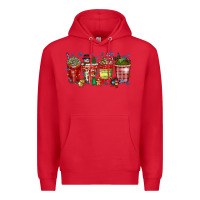 Red christmas drink Premium Hoodie - CowhideDigitalArt