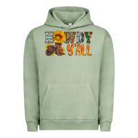 Pigment Oil Green howdy y all Urban Hoodie - HRA Design Shop
