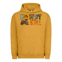 Pigment Peanut Butter howdy y all Urban Hoodie - HRA Design Shop