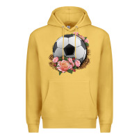 Antique Gold western soccer with roses Premium Hoodie - HRA Design Shop