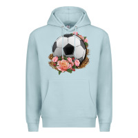 Blue Mist western soccer with roses Premium Hoodie - HRA Design Shop