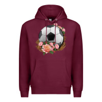 Burgundy western soccer with roses Premium Hoodie - HRA Design Shop