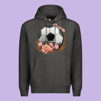 Western Soccer With Roses Premium Hoodie Designed By Hra Design Shop