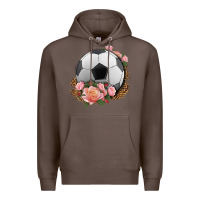 Coffee western soccer with roses Premium Hoodie - HRA Design Shop