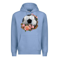 Colony Blue western soccer with roses Premium Hoodie - HRA Design Shop