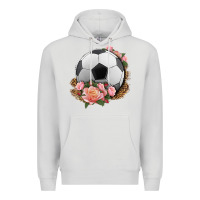 Dove Grey western soccer with roses Premium Hoodie - HRA Design Shop