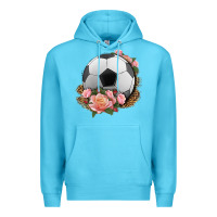 Ocean Blue western soccer with roses Premium Hoodie - HRA Design Shop