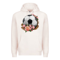 Pale Pink western soccer with roses Premium Hoodie - HRA Design Shop