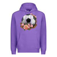 Purple western soccer with roses Premium Hoodie - HRA Design Shop