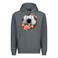 Rock western soccer with roses Premium Hoodie - HRA Design Shop