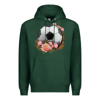 Sports Green western soccer with roses Premium Hoodie - HRA Design Shop