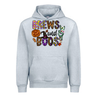 Heather Grey Brews And Boos Urban Hoodie - CowhideDigitalArt