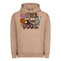 Pigment Burro Brews And Boos Urban Hoodie - CowhideDigitalArt