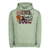 Pigment Oil Green Brews And Boos Urban Hoodie - CowhideDigitalArt