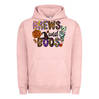 Pigment Salmon Brews And Boos Urban Hoodie - CowhideDigitalArt