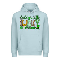 Blue Mist St. Patrick's Day Daddy's little lucky charm Premium Hoodie - Neo Western