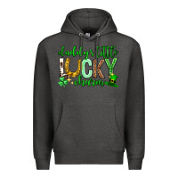 Charcoal Heather St. Patrick's Day Daddy's little lucky charm Premium Hoodie - Neo Western