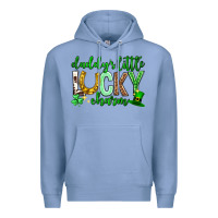 Colony Blue St. Patrick's Day Daddy's little lucky charm Premium Hoodie - Neo Western