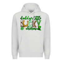 Dove Grey St. Patrick's Day Daddy's little lucky charm Premium Hoodie - Neo Western